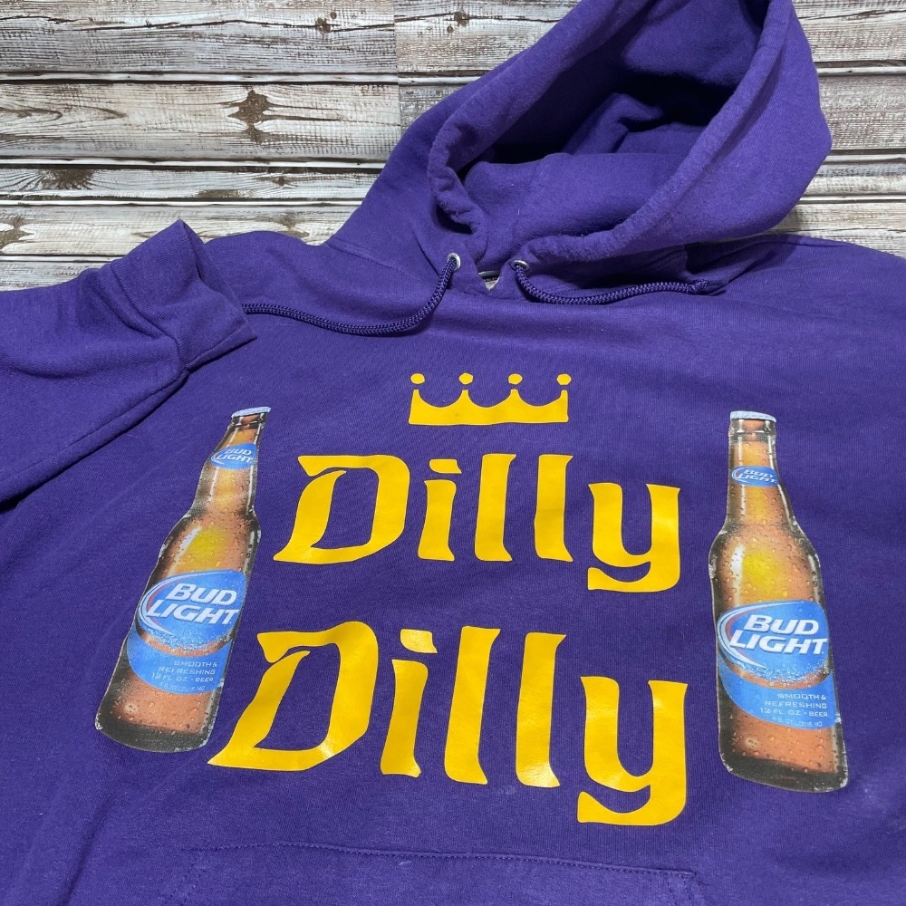 Budweiser‎ Dilly Dilly Hoodie Purple Mens Size 2XL